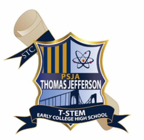 STC PSJA THOMAS JEFFERSON T-STEM EARLY COLLEGE HIGH SCHOOL Logo (USPTO, 11/02/2016)