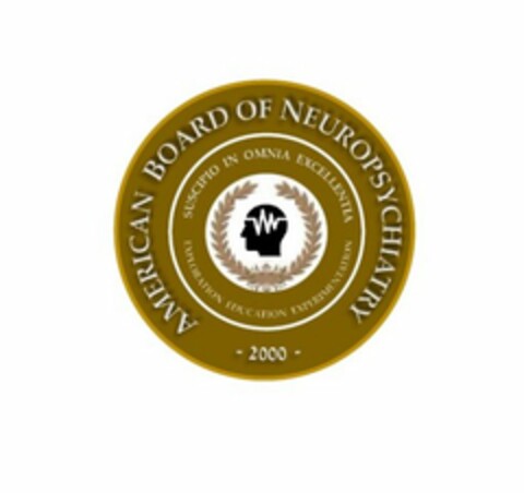AMERICAN BOARD OF NEUROPSYCHIATRY - 2000 - SUSCIPIO IN OMNIA EXCELLENTIA EXPLORATION, EDUCATION, EXPERIMENTATION Logo (USPTO, 04/19/2017)