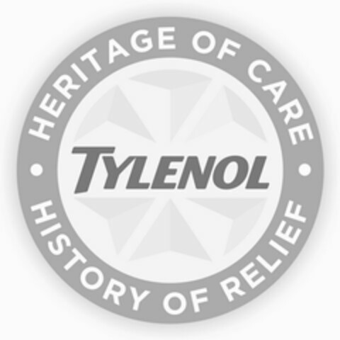 · HERITAGE OF CARE · HISTORY OF RELIEF TYLENOL Logo (USPTO, 06.07.2017)