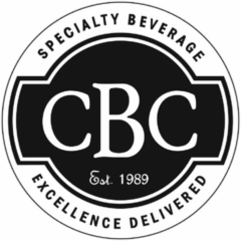 CBC EST. 1989 SPECIALTY BEVERAGE EXCELLENCE DELIVERED Logo (USPTO, 01.05.2019)