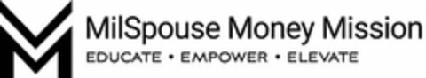 M MILSPOUSE MONEY MISSION EDUCATE · EMPOWER · ELEVATE Logo (USPTO, 26.06.2019)