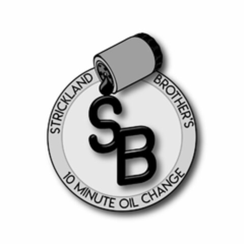 STRICKLAND BROTHERS SB 10 MINUTE OIL CHANGE Logo (USPTO, 16.07.2019)