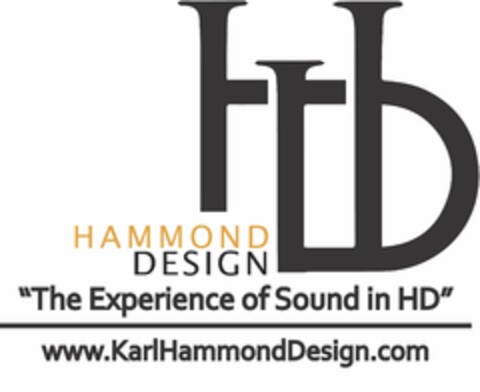 HAMMOND DESIGN "THE EXPERIENCE OF SOUNDIN HD" WWW.KARLHAMMONDDESIGN.COM Logo (USPTO, 14.10.2019)