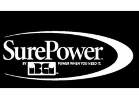 SUREPOWER BY IBCI POWER WHEN YOU NEED IT. Logo (USPTO, 04/27/2020)