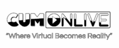 CUMONLIVE "WHERE VIRTUAL BECOMES REALITY" Logo (USPTO, 02/09/2012)