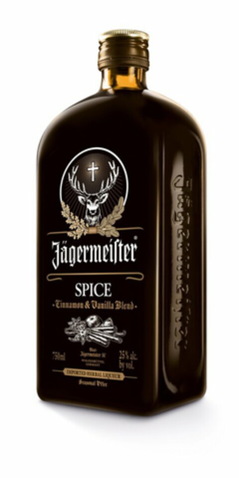 JÄGERMEISTER SPICE ·CINNAMON & VANILLA BLEND· MAST- JÄGERMEISTER SE WOLFENBÜTTEL GERMANY IMPORTED HERBAL LIQUEUR SEASONAL OFFER Logo (USPTO, 10.05.2013)