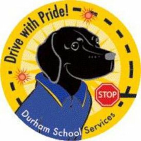 DURHAM SCHOOL SERVICES STOP DRIVE WITH PRIDE! Logo (USPTO, 14.06.2013)