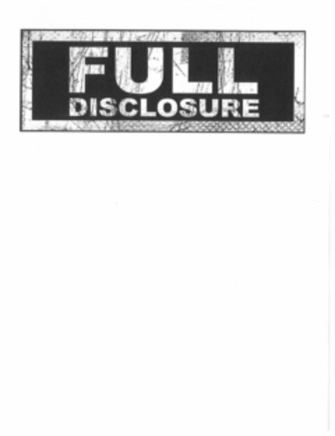 FULL DISCLOSURE Logo (USPTO, 11.03.2016)