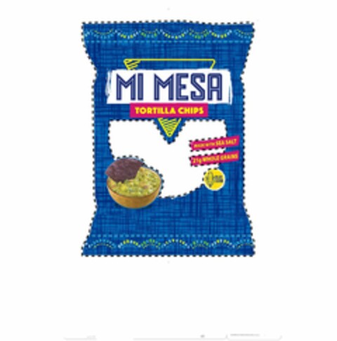 MI MESA TORTILLA CHIPS MADE WITH SEA SALT 21G WHOLE GRAIN BLUE CORN Logo (USPTO, 02.12.2016)