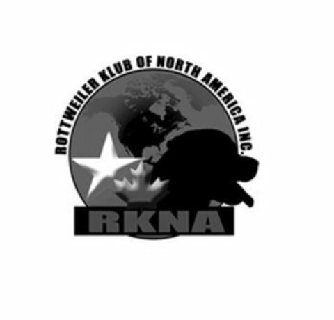 ROTTWEILER KLUB OF NORTH AMERICA INC. RKNA Logo (USPTO, 03/21/2019)