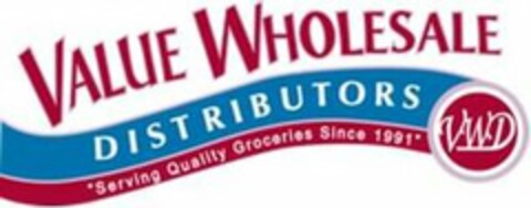 VALUE WHOLESALE DISTRIBUTORS VWD "SERVING QUALITY GROCERIES SINCE 1991" Logo (USPTO, 01/14/2020)