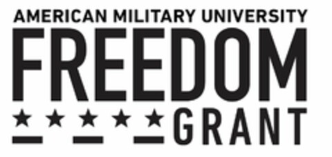 AMERICAN MILITARY UNIVERSITY FREEDOM GRANT Logo (USPTO, 22.01.2020)