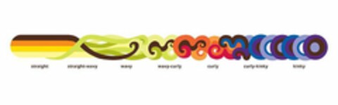 STRAIGHT STRAIGHT-WAVY WAVY WAVY-CURLY CURLY CURLY-KINKY KINKY Logo (USPTO, 28.08.2020)