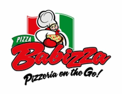 PIZZA BABIZZA PIZZERIA ON THE GO! Logo (USPTO, 24.08.2012)