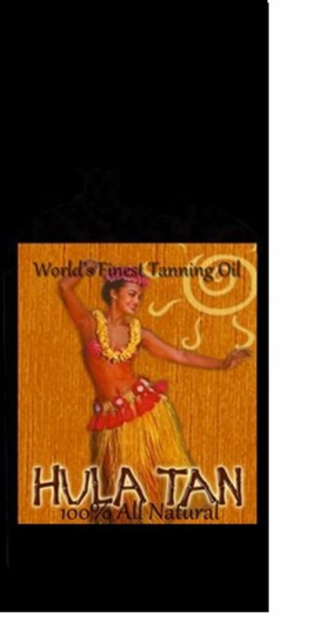 WORLD'S FINEST TANNING OIL HULA TAN 100% ALL NATURAL Logo (USPTO, 30.10.2012)