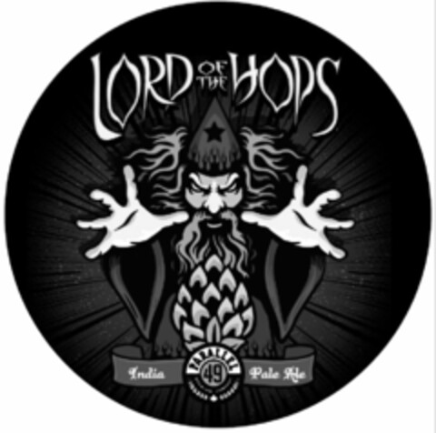 LORD OF THE HOPS PARALLEL 49 BREWING COMPANY INDIA PALE ALE Logo (USPTO, 24.07.2013)