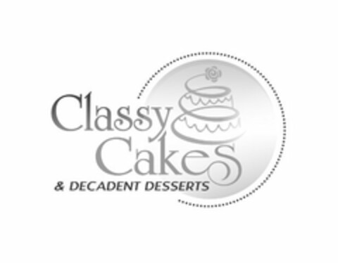 CLASSY CAKES & DECADENT DESSERTS Logo (USPTO, 04.02.2017)
