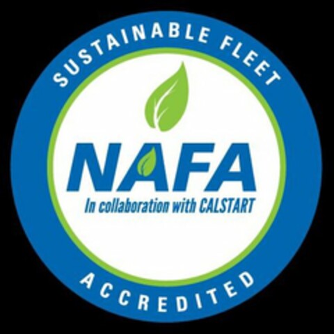 NAFA IN COLLABORATION WITH CALSTART SUSTAINABLE FLEET ACCREDITED Logo (USPTO, 10.03.2017)