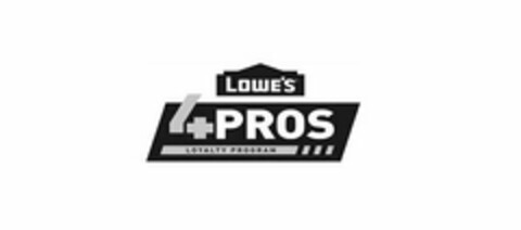 LOWE'S, 4PROS, LOYALTY PROGRAM Logo (USPTO, 24.07.2019)
