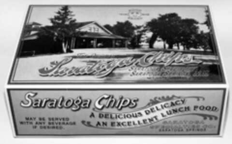 MOON BRAND THE ORIGINAL SARATOGA CHIPS SARATOGA SPECIALTIES CO. SARATOGA SPRINGS N.Y. NET WT. 9 OZ (255.1G) SARATOGA CHIPS MAY BE SERVED WITH ANY BEVERAGE IF DESIRED. A DELICIOUS DELICACY AN EXCELLENT LUNCH FOOD SARATOGA SPECIALTIES CO. SARATOGA SPRINGS Logo (USPTO, 07/14/2009)