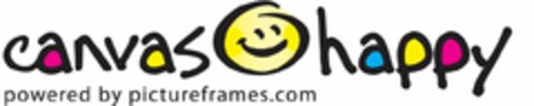 CANVAS HAPPY POWERED BY PICTUREFRAMES.COM Logo (USPTO, 17.08.2009)