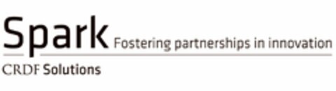 SPARK FOSTERING PARTNERSHIPS IN INNOVATION CRDF SOLUTIONS Logo (USPTO, 10/05/2010)