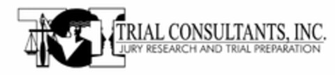 TCI TRIAL CONSULTANTS, INC. JURY RESEARCH AND TRIAL PREPARATION Logo (USPTO, 12/17/2010)