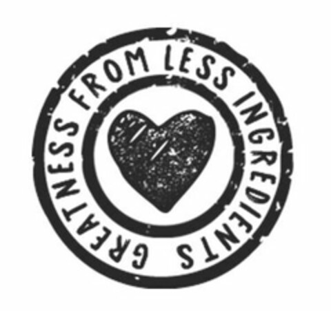 GREATNESS FROM LESS INGREDIENTS Logo (USPTO, 06/28/2018)