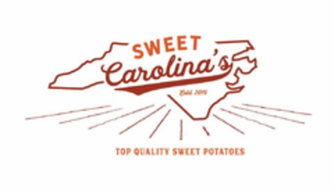 SWEET CAROLINA'S EST. 2019 TOP QUALITY SWEET POTATOES Logo (USPTO, 04.11.2019)