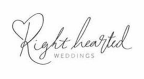 RIGHT HEARTED WEDDINGS Logo (USPTO, 16.06.2020)