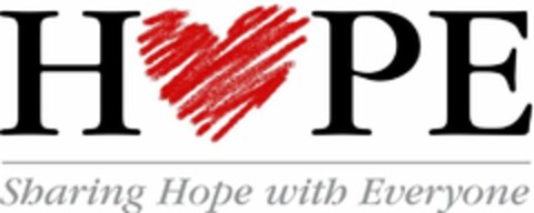 HOPE. SHARING HOPE WITH EVERYONE. Logo (USPTO, 08/14/2020)