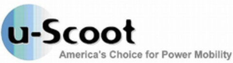 U-SCOOT AMERICA'S CHOICE FOR POWER MOBILITY Logo (USPTO, 14.05.2010)