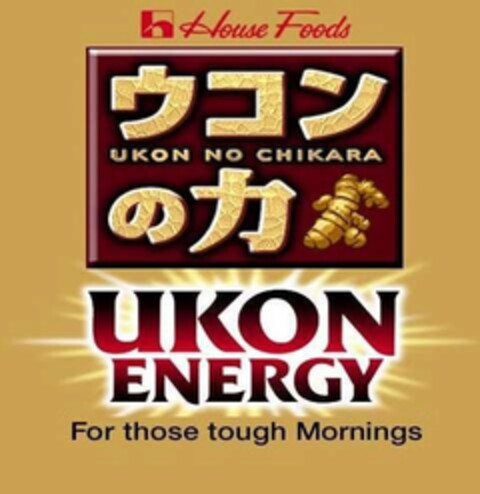 H HOUSE FOODS UKON NO CHIKARA UKON ENERGY FOR THOSE TOUGH MORNINGS Logo (USPTO, 25.06.2010)