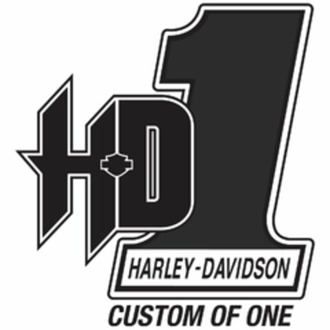 HD 1 HARLEY-DAVIDSON CUSTOM OF ONE Logo (USPTO, 27.10.2010)
