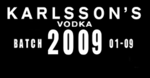 KARLSSON'S VODKA BATCH 2009 01-09 Logo (USPTO, 26.07.2012)