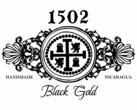 1502 HANDMADE NICARAGUA BLACK GOLD Logo (USPTO, 17.12.2012)