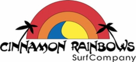 CINNAMON RAINBOWS SURF COMPANY Logo (USPTO, 30.09.2014)