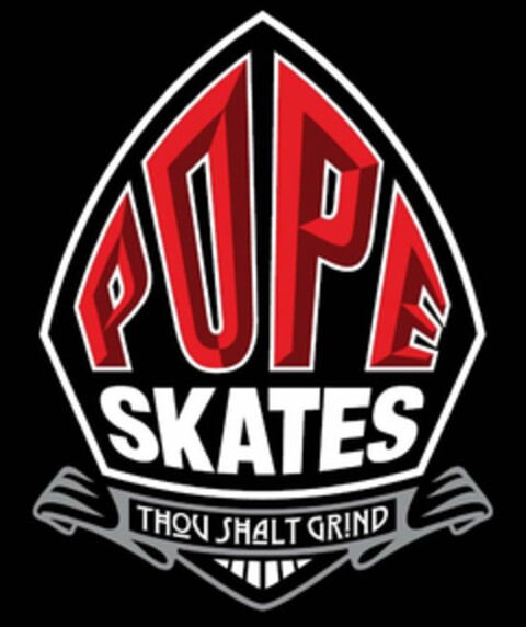 POPE SKATES THOU SHALT GRIND Logo (USPTO, 05.03.2015)