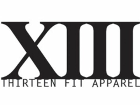 XIII THIRTEEN FIT APPAREL Logo (USPTO, 29.06.2016)