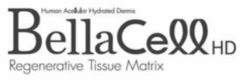 HUMAN ACELLULAR HYDRATED DERMIS BELLACELL HD REGENERATIVE TISSUE MATRIX Logo (USPTO, 21.11.2017)