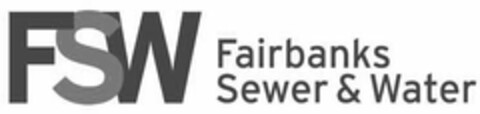 FSW FAIRBANKS SEWER & WATER Logo (USPTO, 17.04.2018)