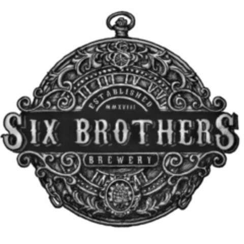 S II III IV V VI ESTABLISHED MMXVIII SIX BROTHERS BREWERY IV VI Logo (USPTO, 25.05.2018)