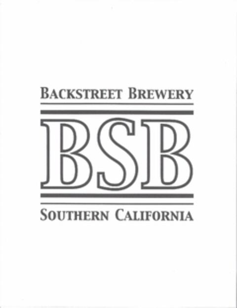 BACKSTREET BREWERY BSB SOUTHERN CALIFORNIA Logo (USPTO, 27.06.2018)