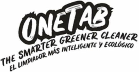 ONETAB THE SMARTER GREENER CLEANER EL LIMPIADOR MÁS INTELIGENTE Y ECOLÓGICO Logo (USPTO, 19.08.2019)