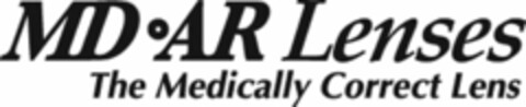 MD AR LENSES THE MEDICALLY CORRECT LENS Logo (USPTO, 03/29/2011)