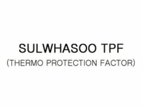 SULWHASOO TPF (THERMO PROTECTION FACTOR) Logo (USPTO, 10.04.2011)