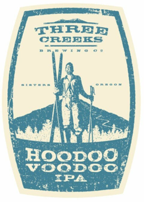 THREE CREEKS BREWING CO SISTERS OREGON HOODOO VOODOO IPA Logo (USPTO, 23.06.2013)