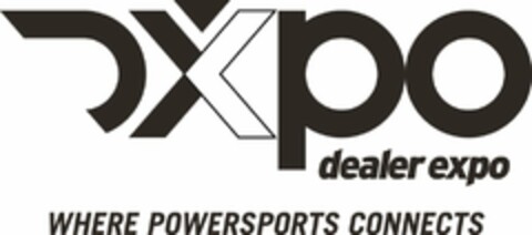 DXPO DEALER EXPO WHERE POWERSPORTS CONNECTS Logo (USPTO, 14.04.2014)