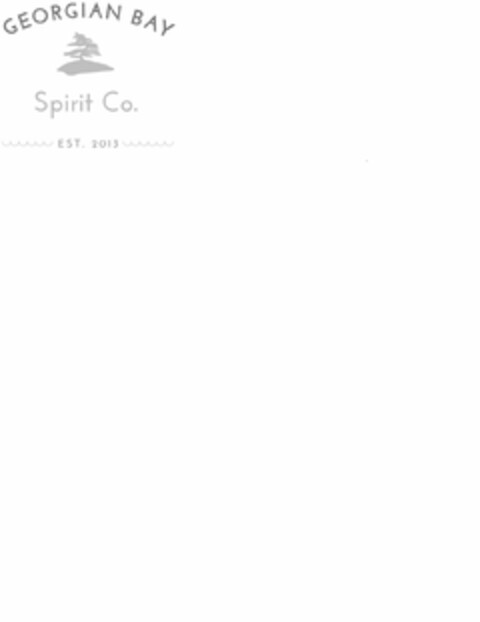 GEORGIAN BAY SPIRIT CO. EST. 2013 Logo (USPTO, 16.03.2017)