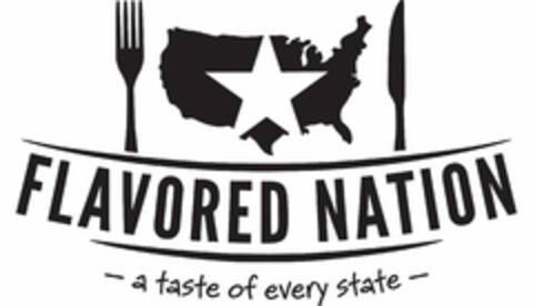 FLAVORED NATION - A TASTE OF EVERY STATE - Logo (USPTO, 12.07.2017)